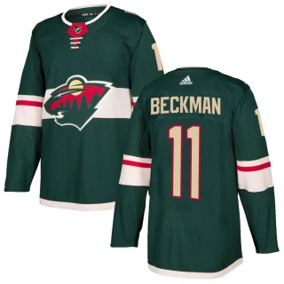 Men's Adam Beckman Minnesota Wild Adidas Home Jersey - Authentic Green