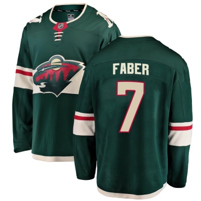 Men's Brock Faber Minnesota Wild Fanatics Branded Home Jersey - Breakaway Green