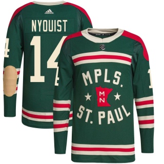 Men's Gustav Nyquist Minnesota Wild Adidas 2022 Winter Classic Player Jersey - Authentic Green