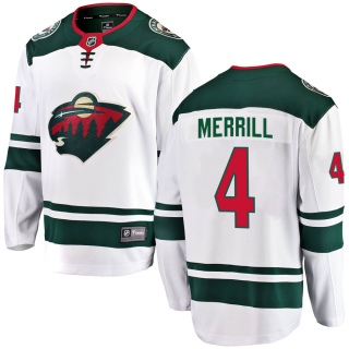 Men's Jon Merrill Minnesota Wild Fanatics Branded Away Jersey - Breakaway White