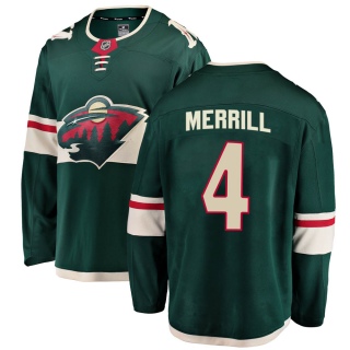 Men's Jon Merrill Minnesota Wild Fanatics Branded Home Jersey - Breakaway Green