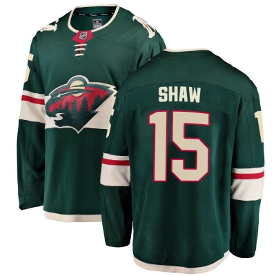 Men's Mason Shaw Minnesota Wild Fanatics Branded Home Jersey - Breakaway Green