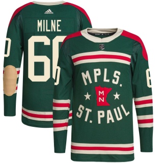 Men's Michael Milne Minnesota Wild Adidas 2022 Winter Classic Player Jersey - Authentic Green