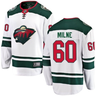 Men's Michael Milne Minnesota Wild Fanatics Branded Away Jersey - Breakaway White
