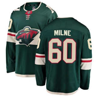 Men's Michael Milne Minnesota Wild Fanatics Branded Home Jersey - Breakaway Green