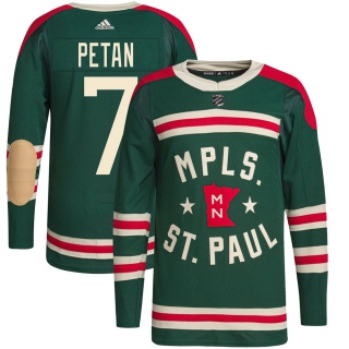 Men's Nic Petan Minnesota Wild Adidas 2022 Winter Classic Player Jersey - Authentic Green
