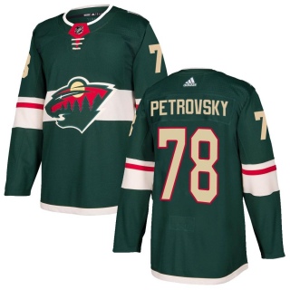Men's Servac Petrovsky Minnesota Wild Adidas Home Jersey - Authentic Green