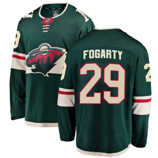 Men's Steven Fogarty Minnesota Wild Fanatics Branded Home Jersey - Breakaway Green