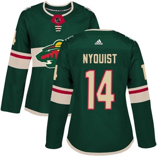 Women's Gustav Nyquist Minnesota Wild Adidas Home Jersey - Authentic Green