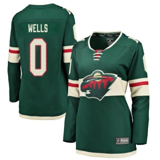 Women's Justin Wells Minnesota Wild Fanatics Branded Home Jersey - Breakaway Green