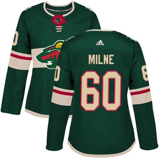 Women's Michael Milne Minnesota Wild Adidas Home Jersey - Authentic Green