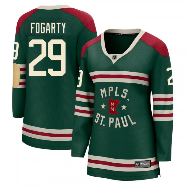 Women's Steven Fogarty Minnesota Wild Fanatics Branded 2022 Winter Classic Jersey - Breakaway Green