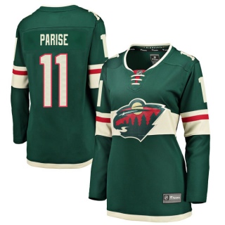 Women's Zach Parise Minnesota Wild Fanatics Branded Home Jersey - Breakaway Green