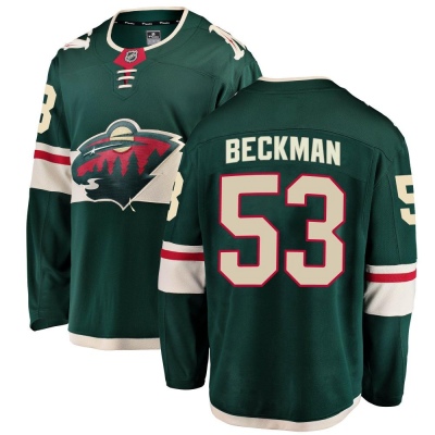 Youth Adam Beckman Minnesota Wild Fanatics Branded Home Jersey - Breakaway Green