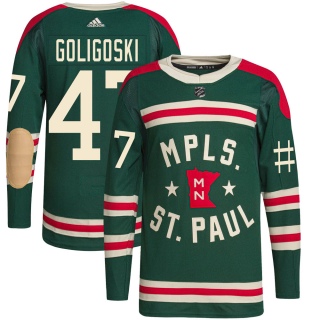 Youth Alex Goligoski Minnesota Wild Adidas 2022 Winter Classic Player Jersey - Authentic Green