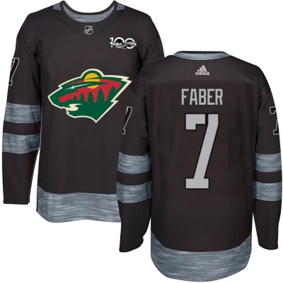 Youth Brock Faber Minnesota Wild 1917- 100th Anniversary Jersey - Authentic Black