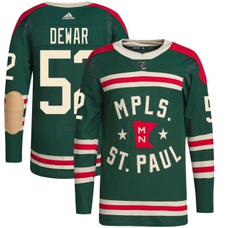 Youth Connor Dewar Minnesota Wild Adidas 2022 Winter Classic Player Jersey - Authentic Green
