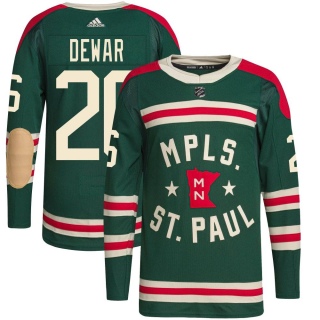 Youth Connor Dewar Minnesota Wild Adidas 2022 Winter Classic Player Jersey - Authentic Green