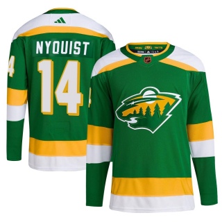 Youth Gustav Nyquist Minnesota Wild Adidas Reverse Retro 2.0 Jersey - Authentic Green