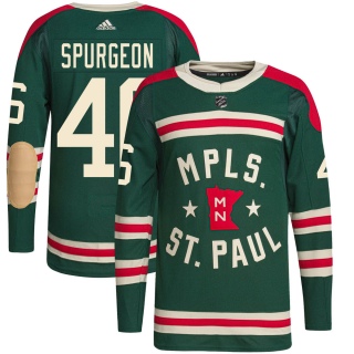 Youth Jared Spurgeon Minnesota Wild Adidas 2022 Winter Classic Player Jersey - Authentic Green