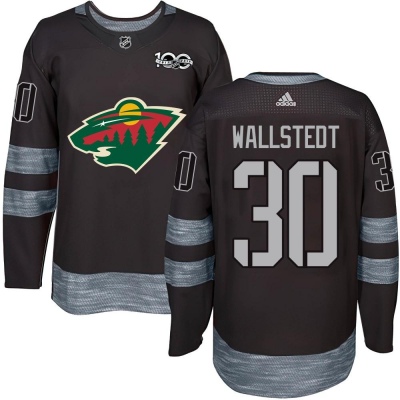 Youth Jesper Wallstedt Minnesota Wild 1917- 100th Anniversary Jersey - Authentic Black