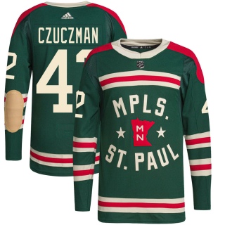 Youth Kevin Czuczman Minnesota Wild Adidas 2022 Winter Classic Player Jersey - Authentic Green